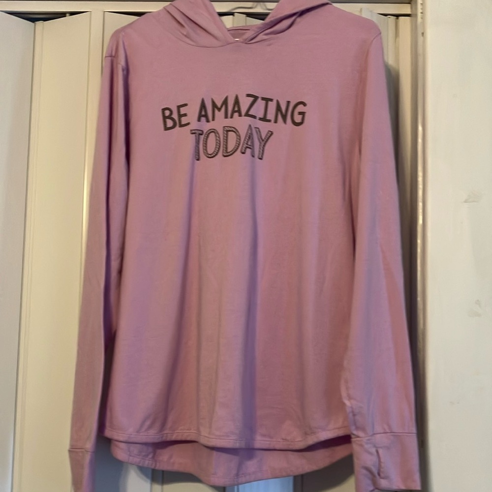 AnyBody Pink Hoodie with Text